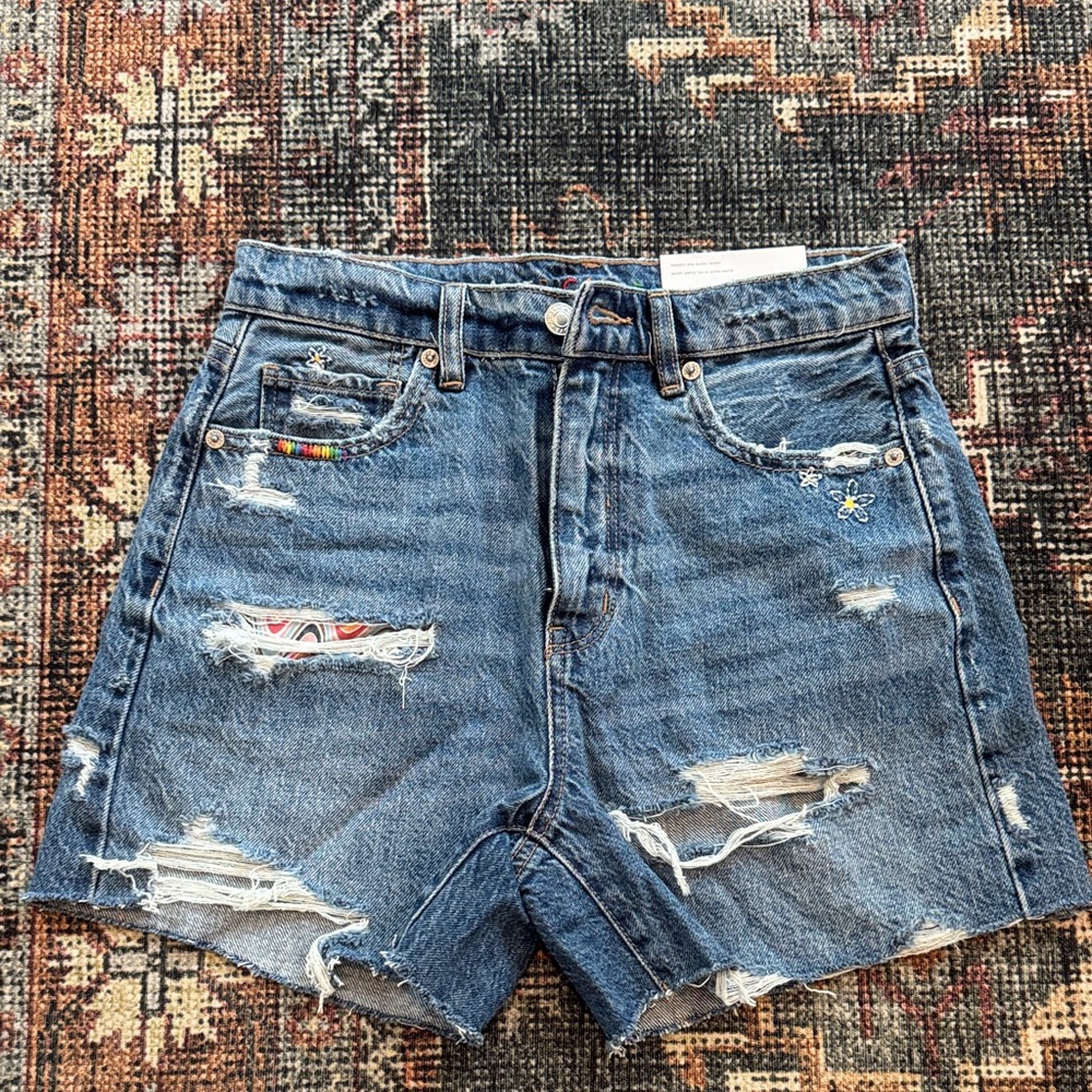 American Eagle Outfitters Denim Shorts with Embroidery NWT